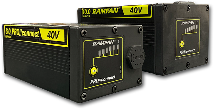 RAMFAN 40V 6Ah und 10Ah Lithium-Ionen-Akkupacks für Feuerwehr-Werkzeuge